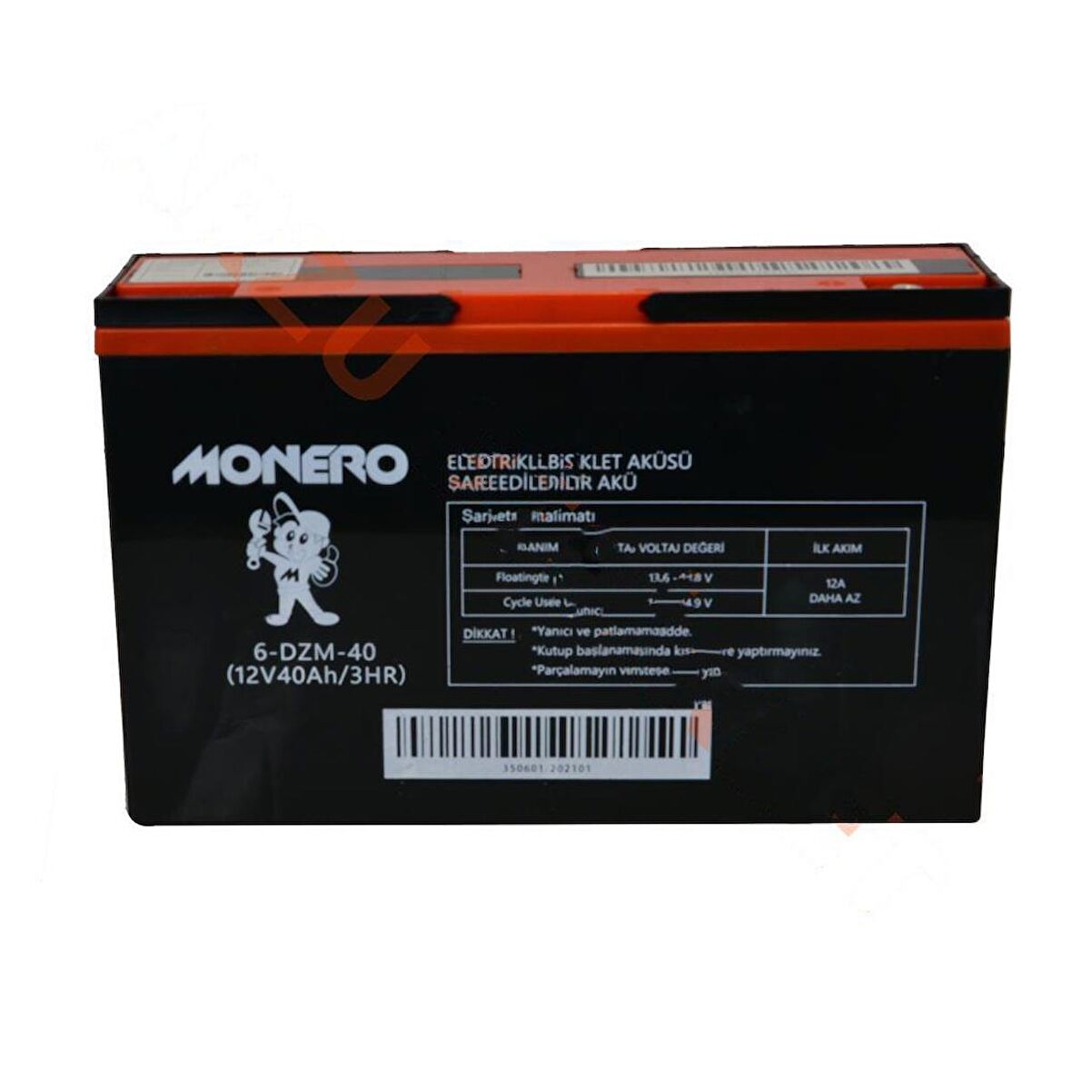 AKÜ 12V-40 AMPER [267*78*170 mm] E-BIKE AKÜ - MONERO-NCR